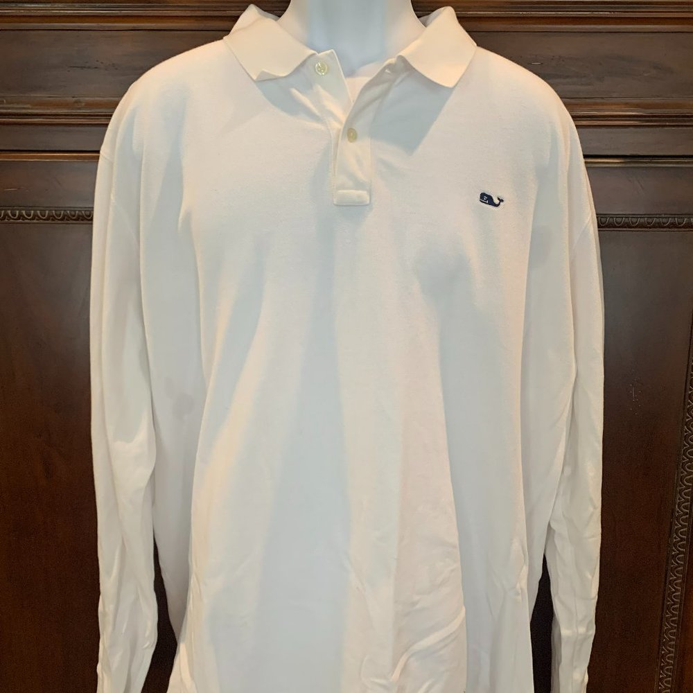 Vineyard Vines XXL White Long Sleeve Polo